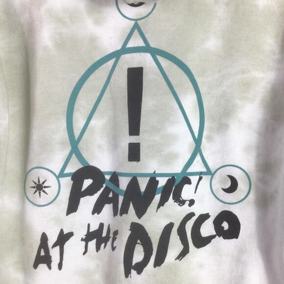 Panic At The Disco P!ATD Tie Dye Hoodie Green White Small - Picture 5 of 5